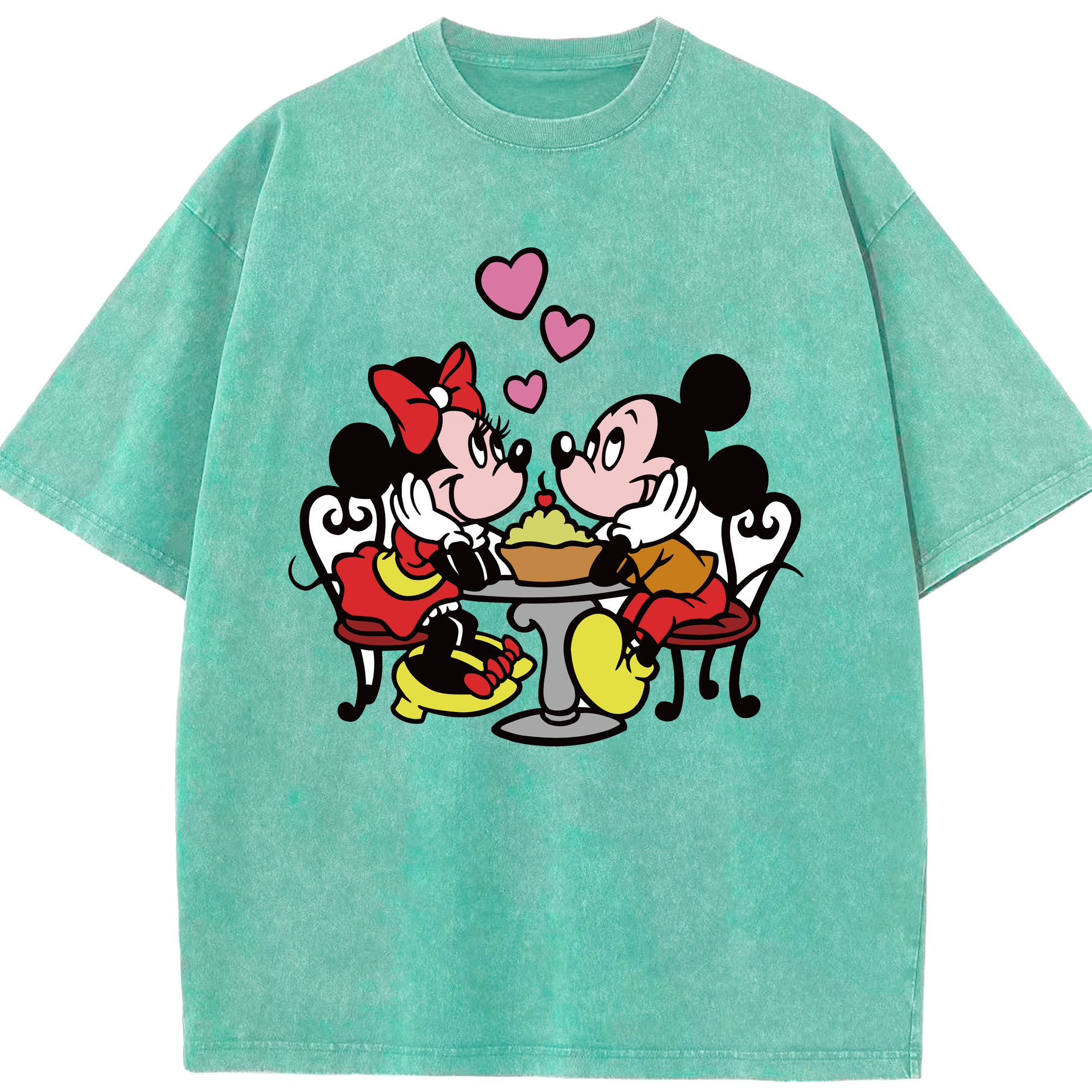 （画像用） ミッキーマウス Mickey Mouse 綿100% ヴィンテージ風 半袖Tシャツ（フロントプリント）